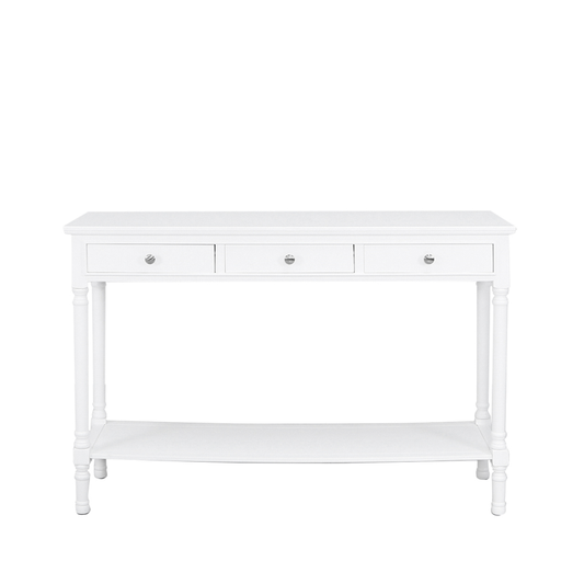 Large classic white console table