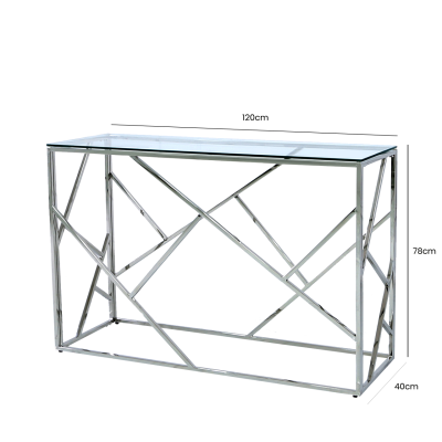 Azaria Stainless Steel console table
