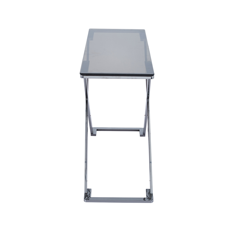 The Axel Grey Gunmetal Console Table