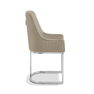 The Eri Taupe Velvet Dining Chair