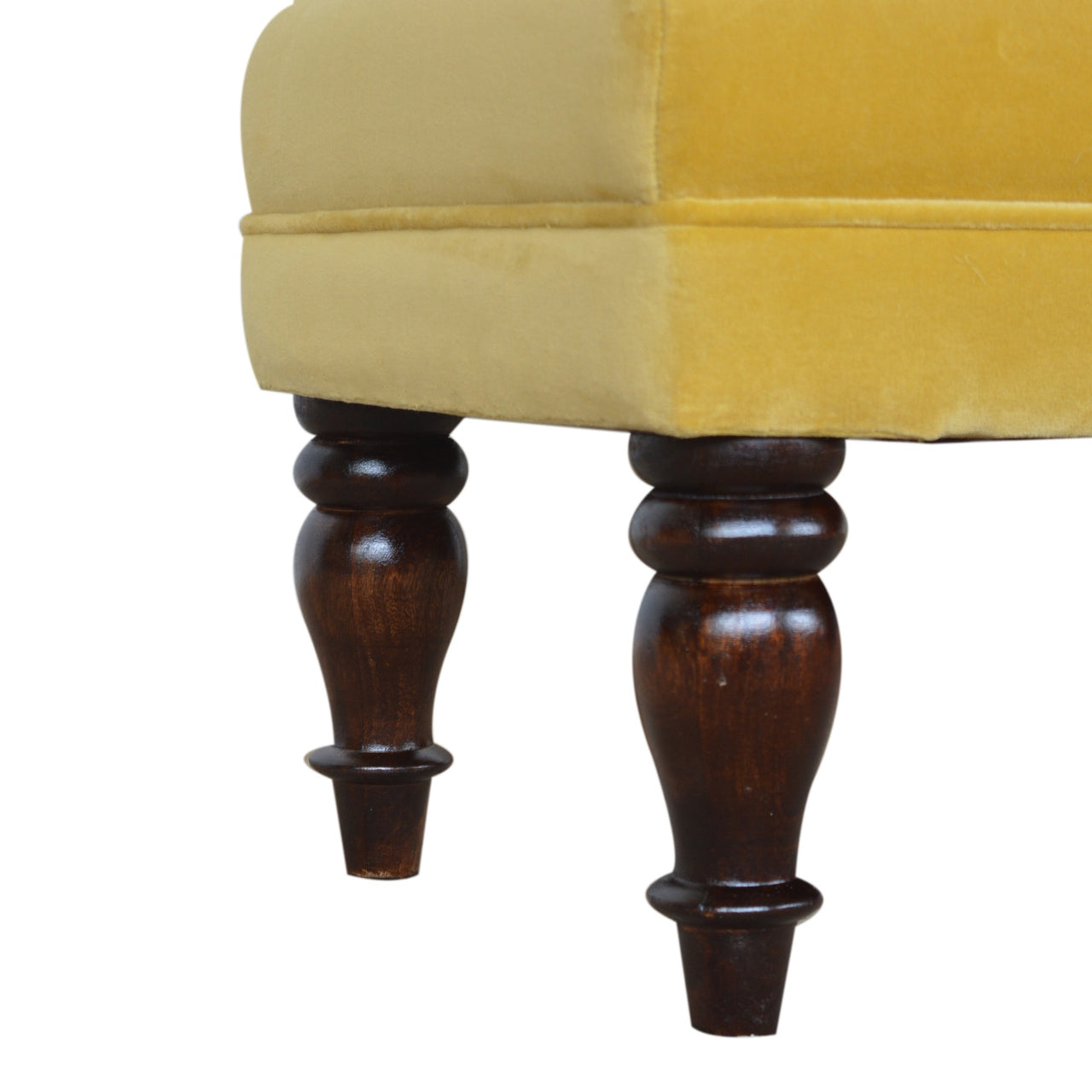 Stylish Chaise In Mustard Velvet