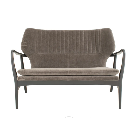 Bailey 2 Seater Chair in Mouse Chenille Fabric