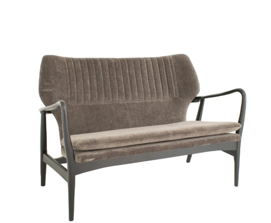 Bailey 2 Seater Chair in Mouse Chenille Fabric