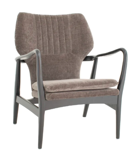 Bailey Chair in Mouse Chenille Fabric