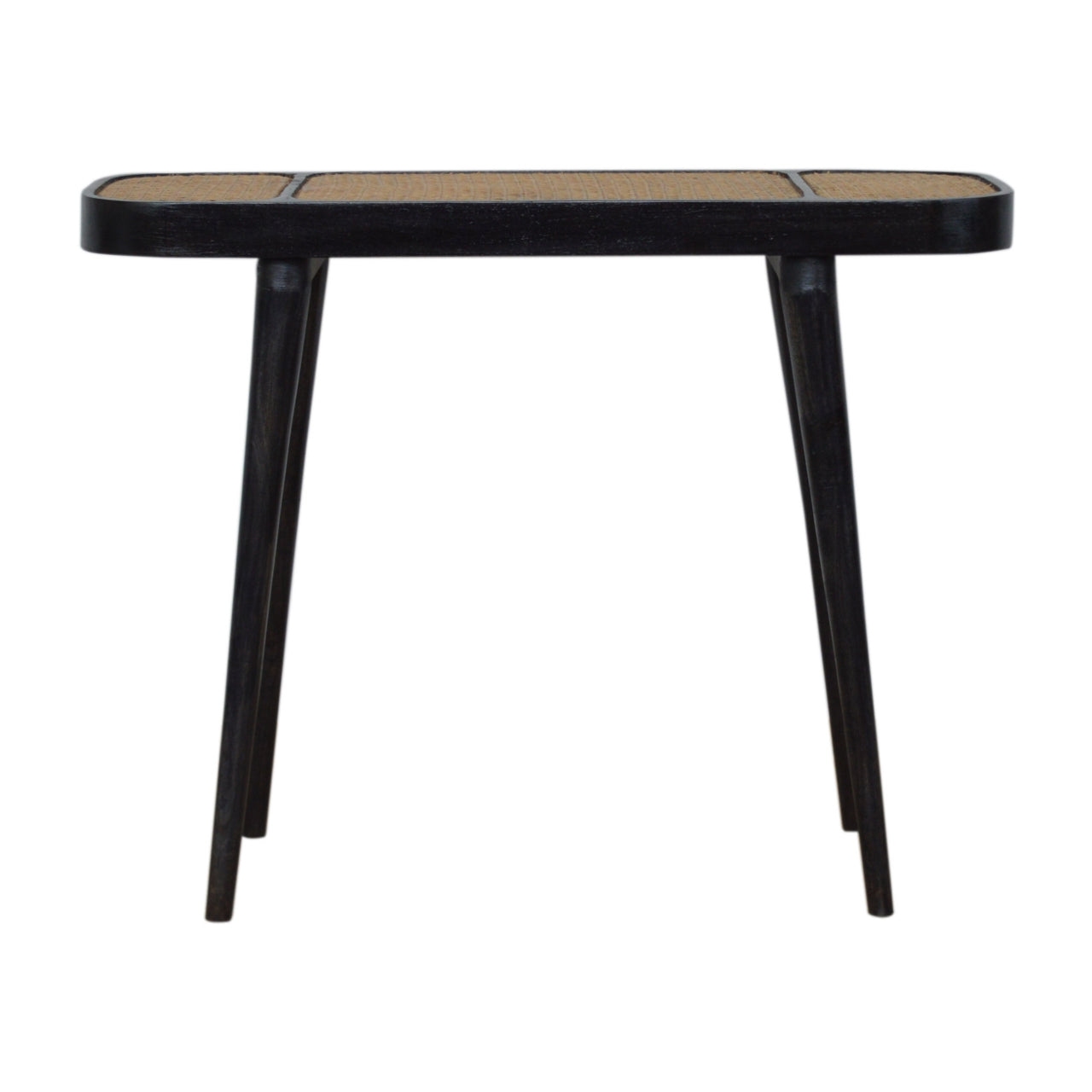 Rattan Console Table in Ash Black