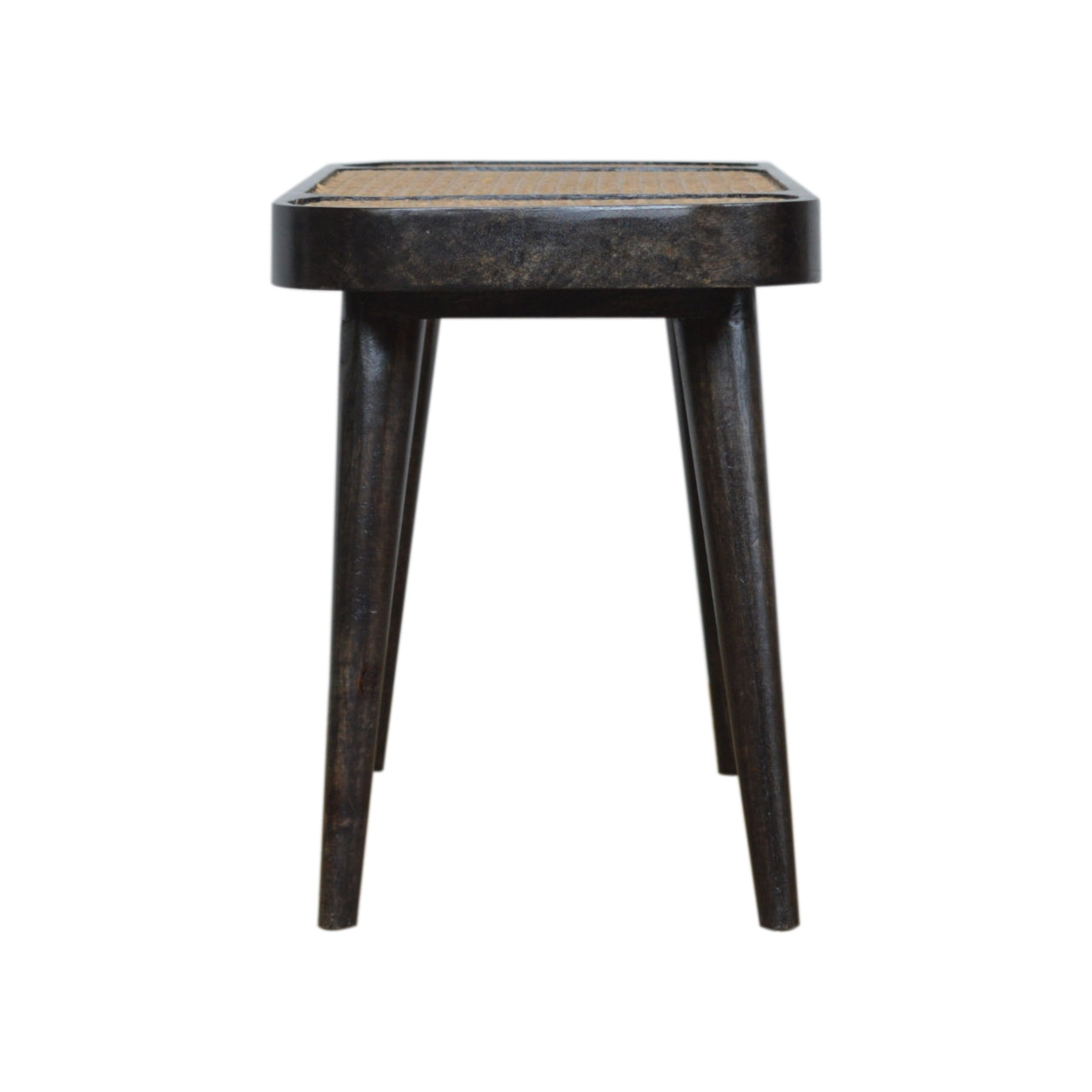 Rattan Bench in Ash Black