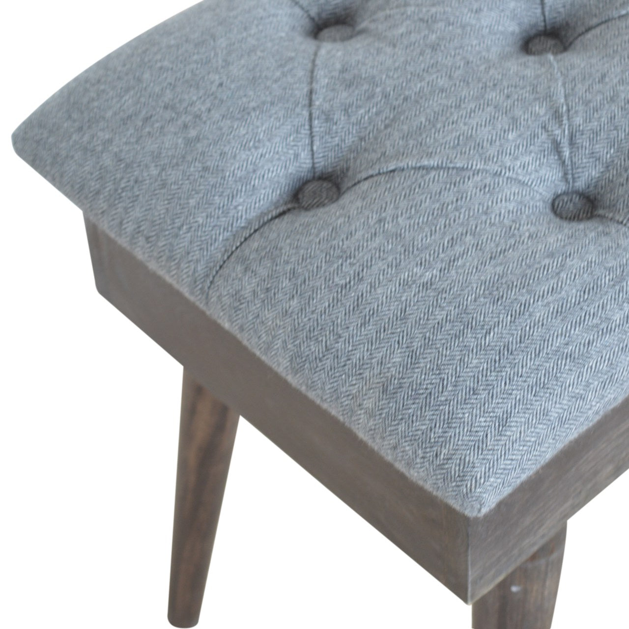 Tweed Storage Bench in Black