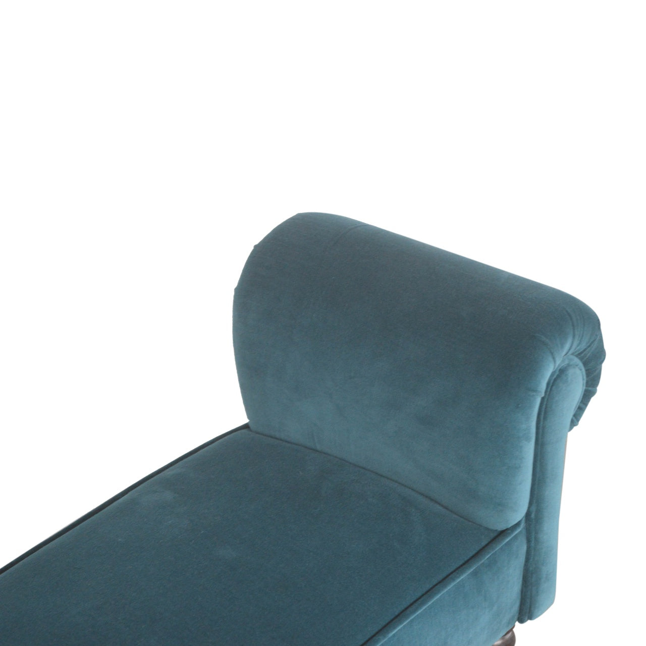 Classic Bench with Turned Feet in Teal Velvet
