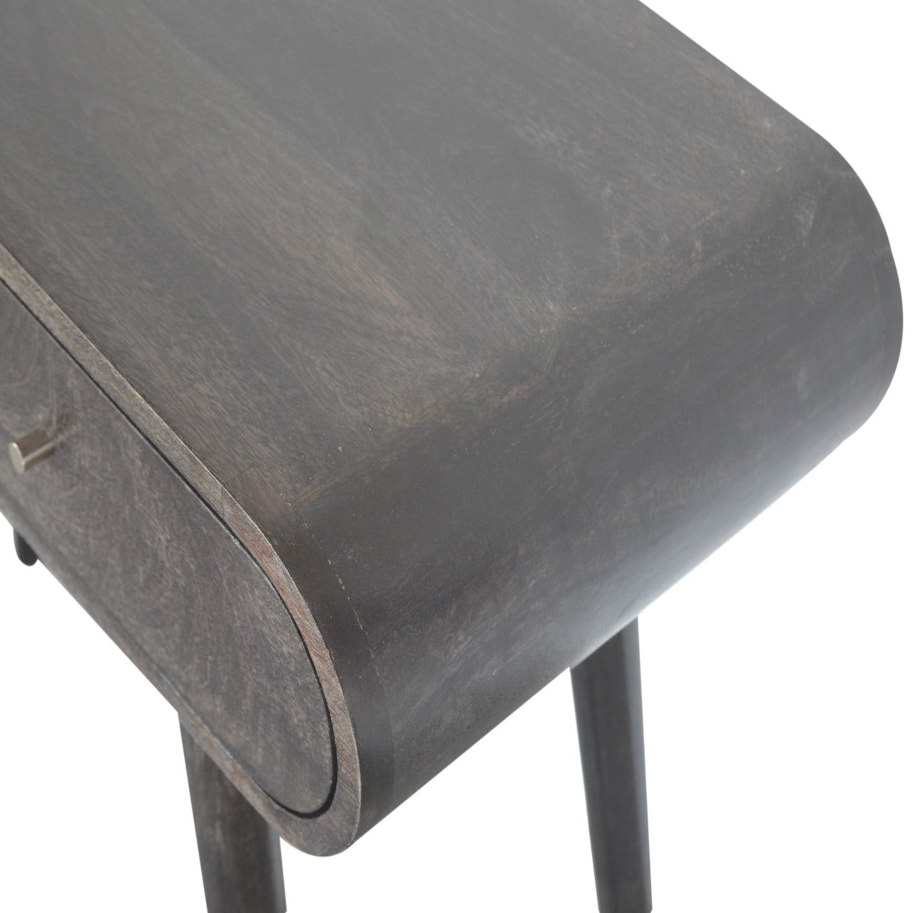 Curved Edge Console Table in Ash Black
