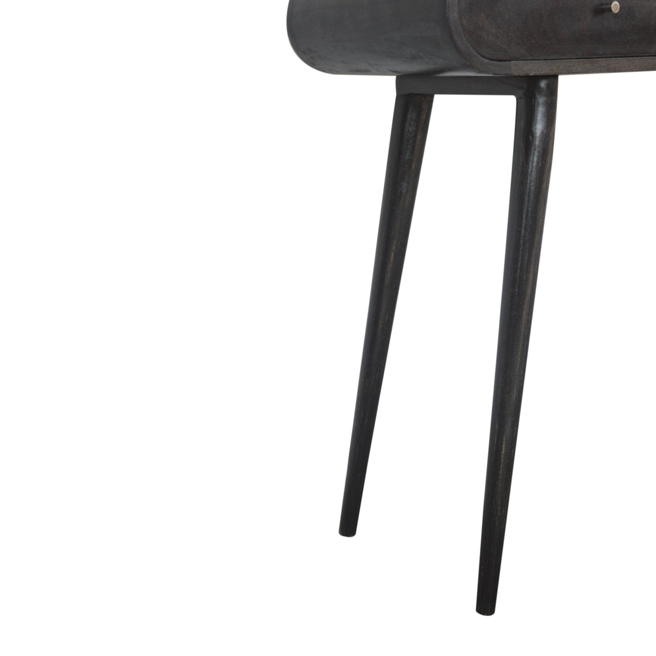 Curved Edge Console Table in Ash Black