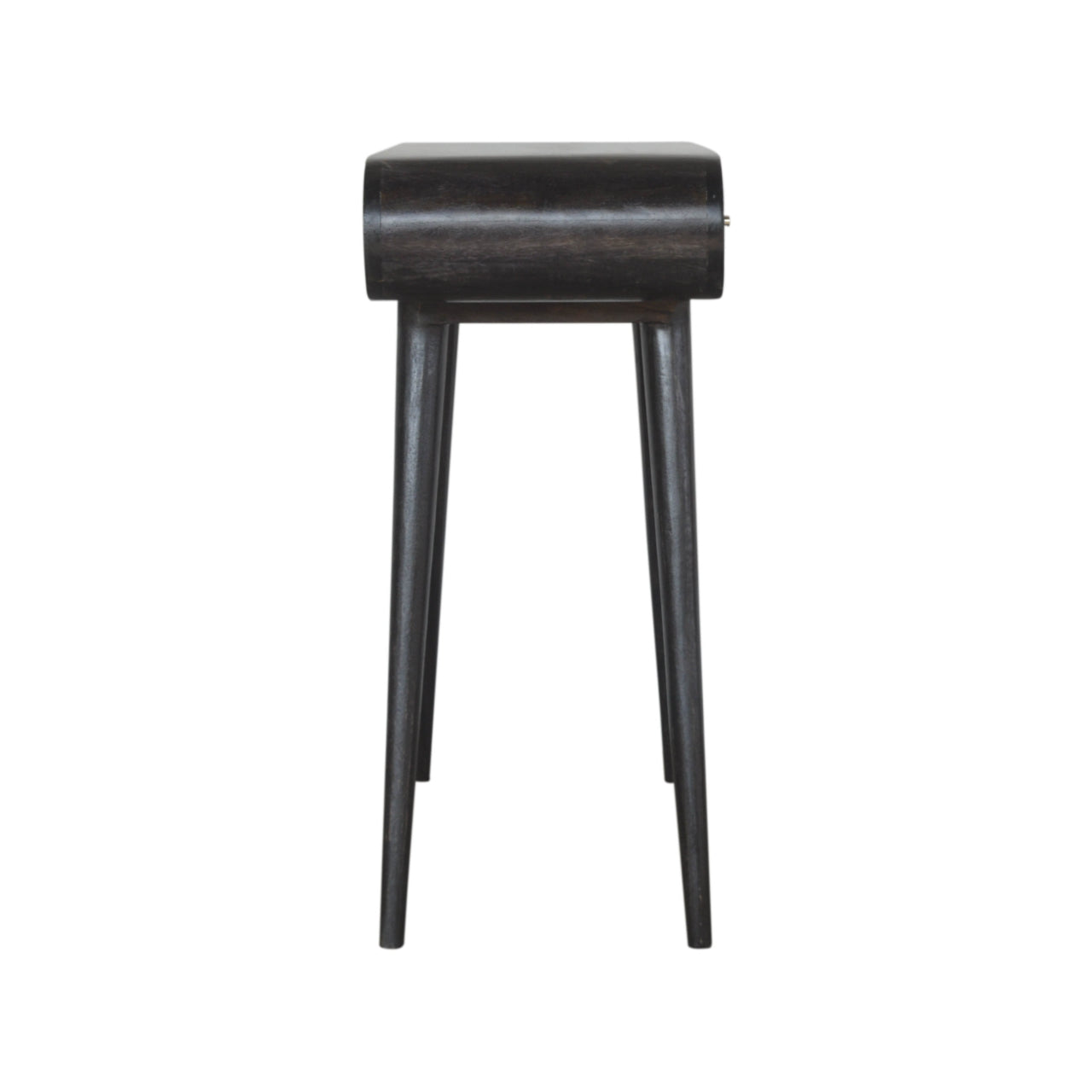 Curved Edge Console Table in Ash Black