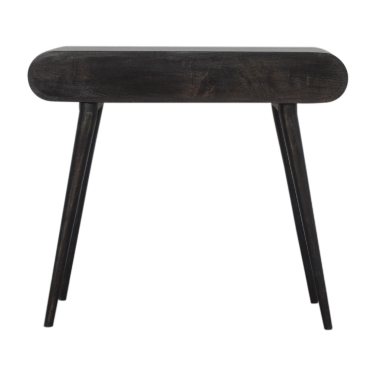 Curved Edge Console Table in Ash Black