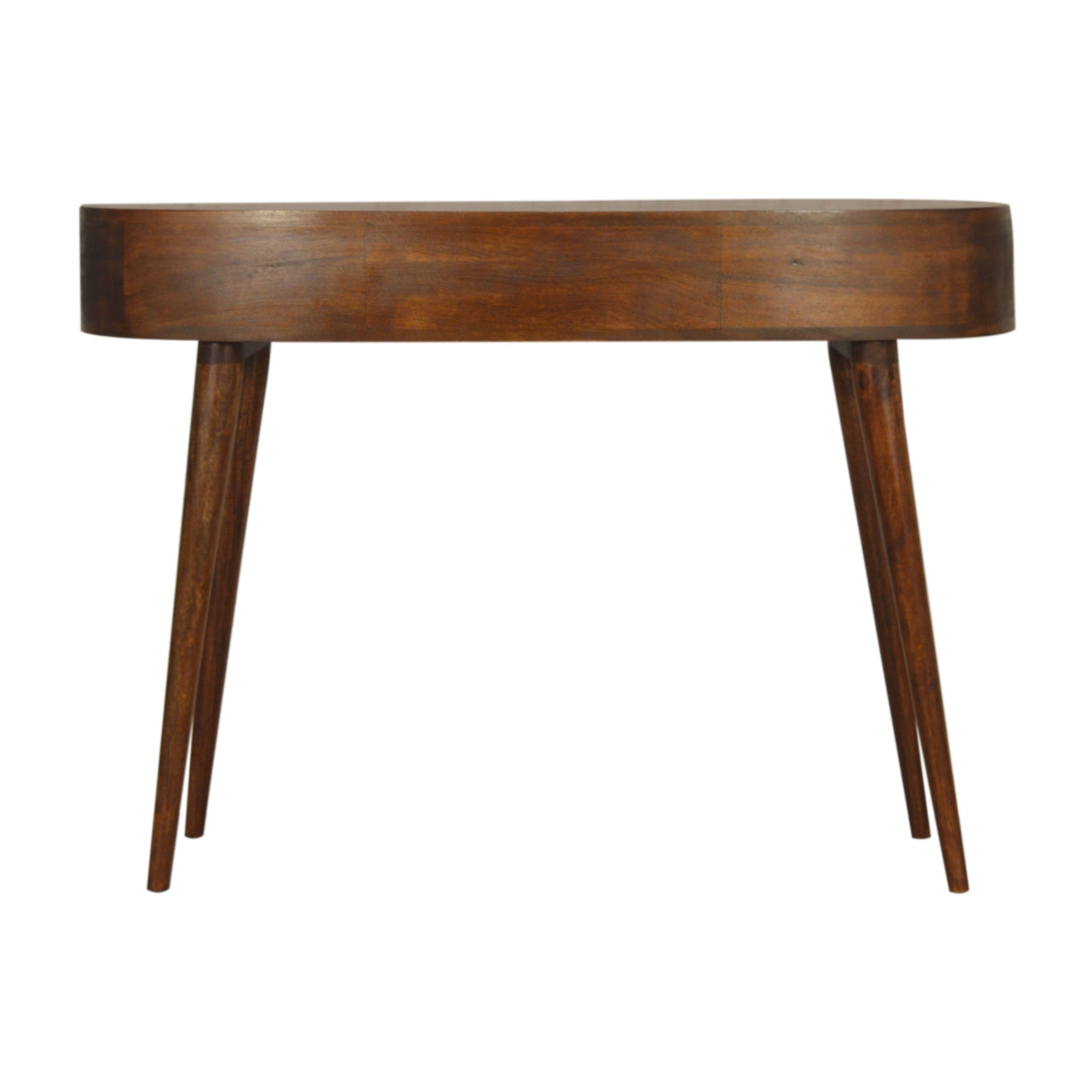 Wave Chestnut Writing Desk with 2 Drawers