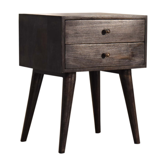 Modern Solid Wood Bedside in Ash Black