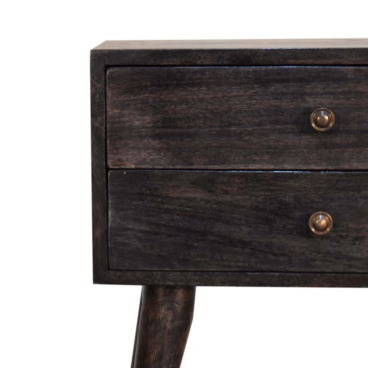 Modern Solid Wood Bedside in Ash Black