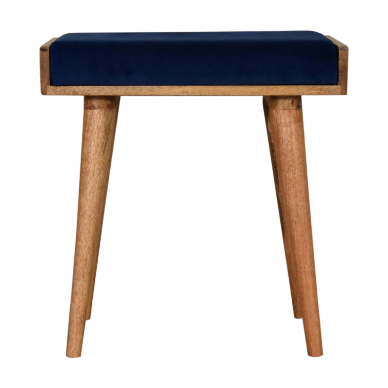 Tray Style Footstool in Royal Blue Velvet