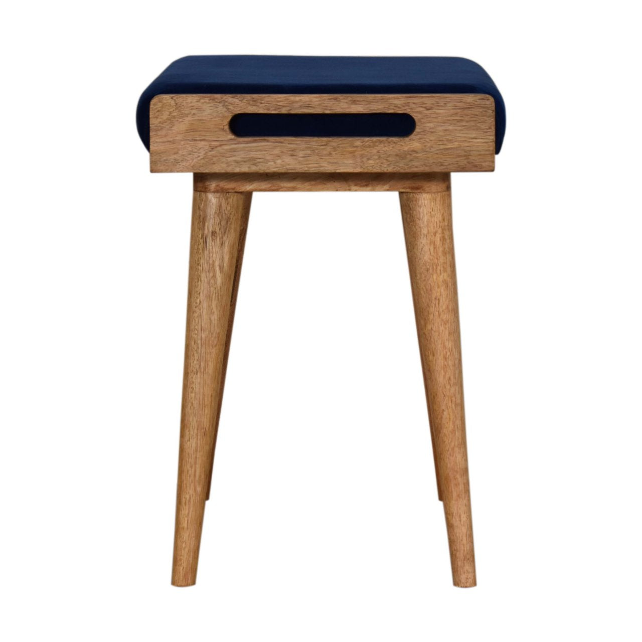 Tray Style Footstool in Royal Blue Velvet