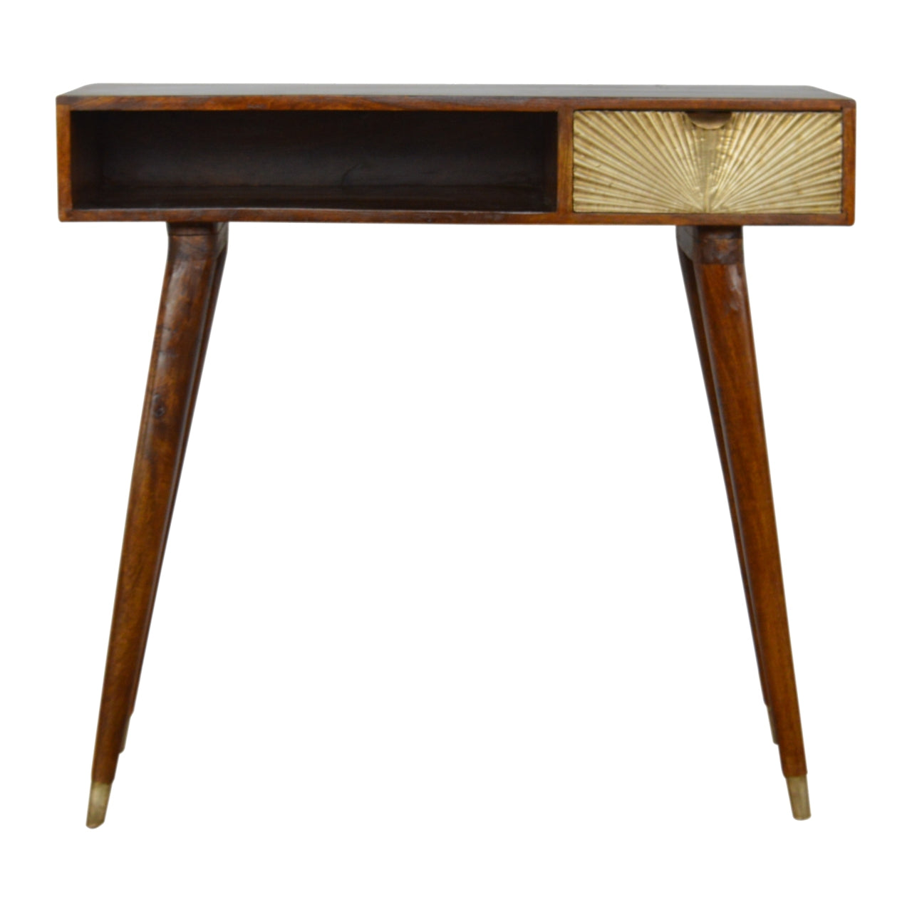 Writing Desk with Carved Gold Sunrise Detail