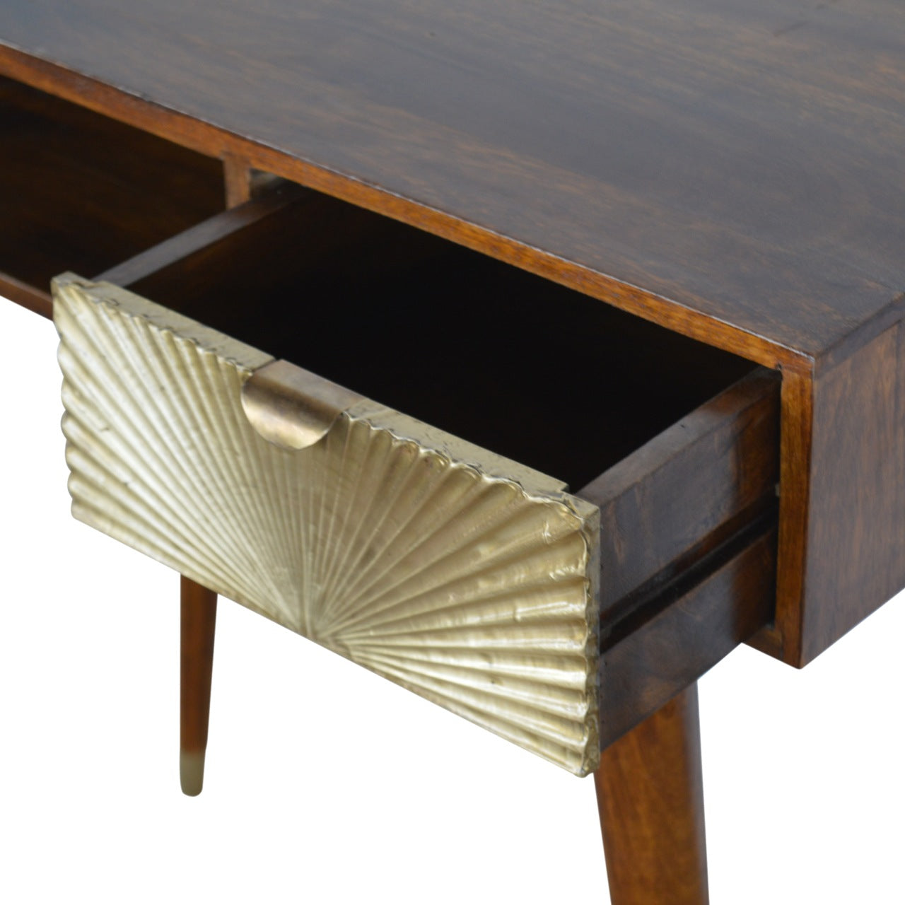 Writing Desk with Carved Gold Sunrise Detail