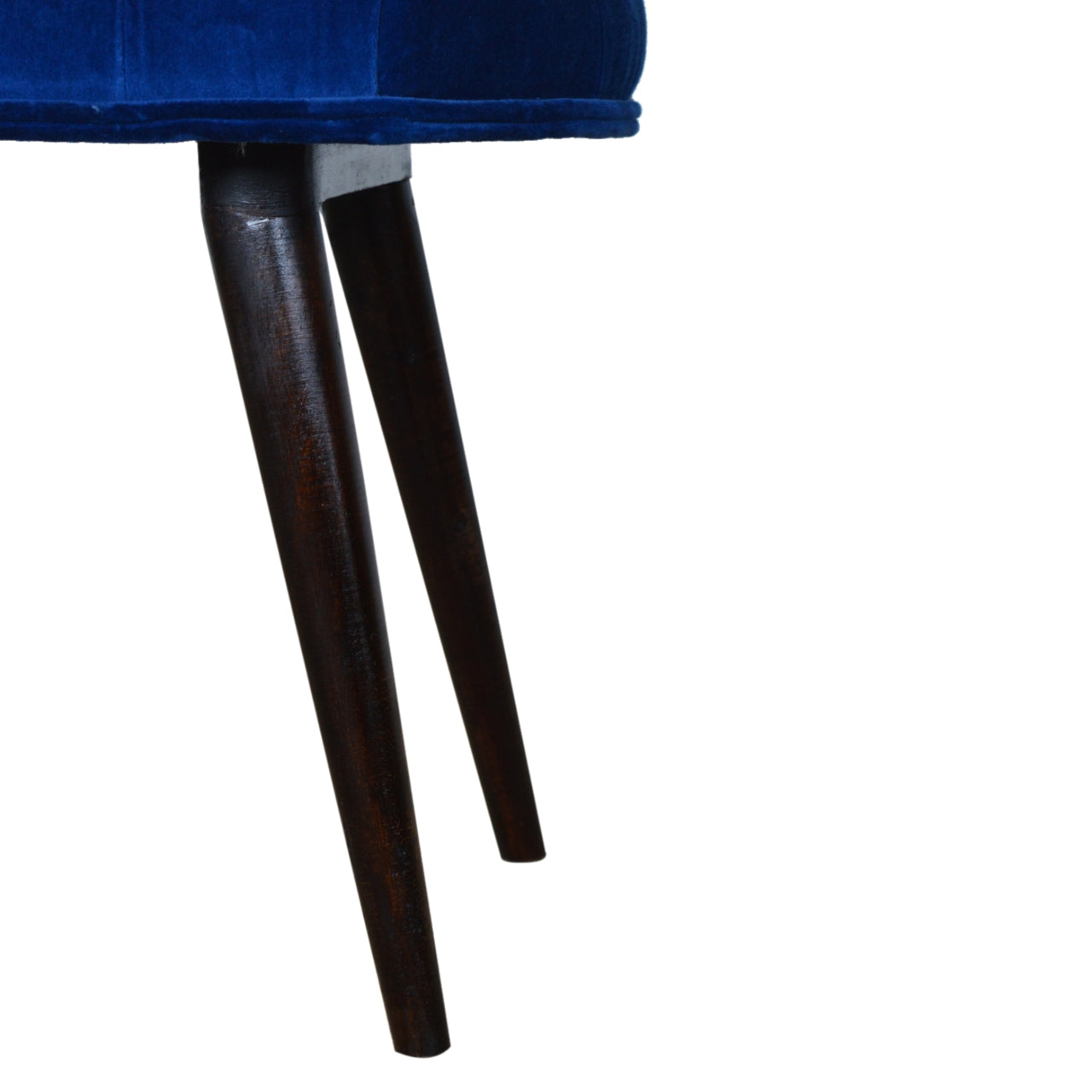 Nordic Royal Blue Velvet Deep Button Bench