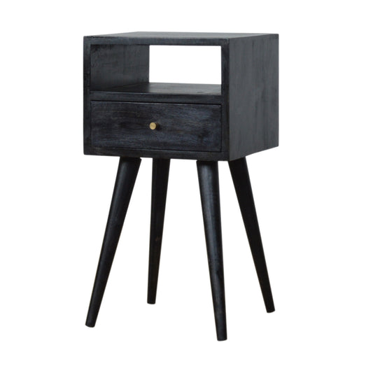 Petite Bedside in Elegant Ash Black Finish