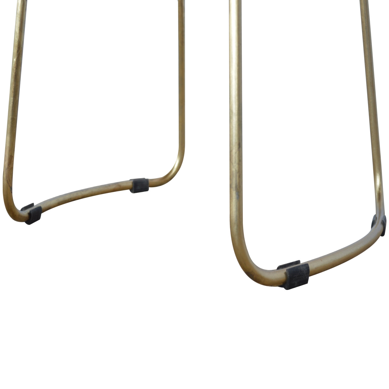 Chestnut Bar Stool with Gold Iron Base