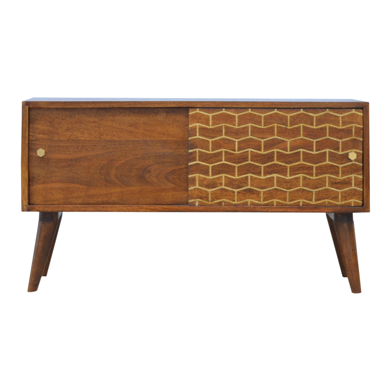 Gold Art Pattern Chestnut Cabinet