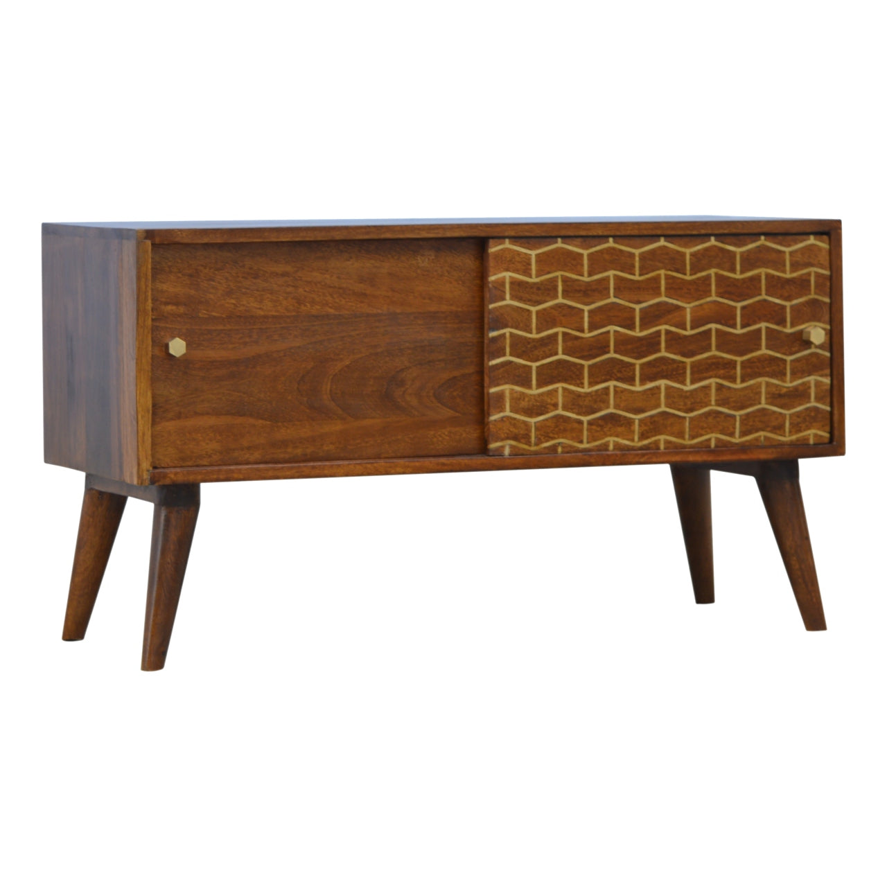 Gold Art Pattern Chestnut Cabinet
