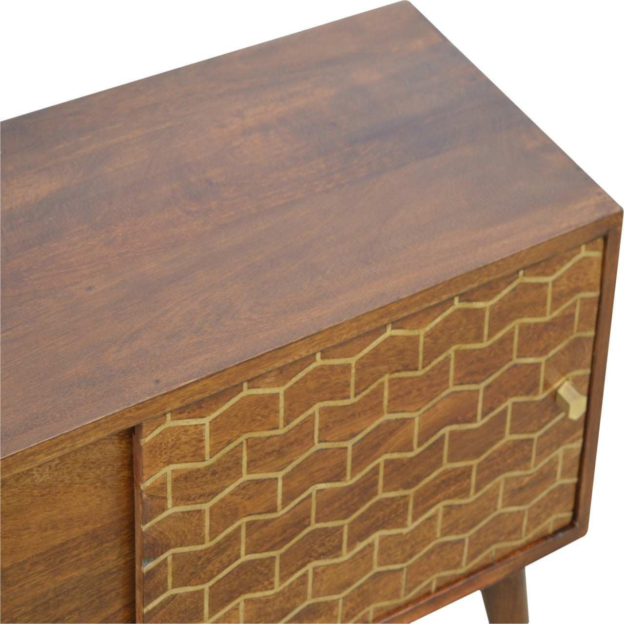 Gold Art Pattern Chestnut Cabinet