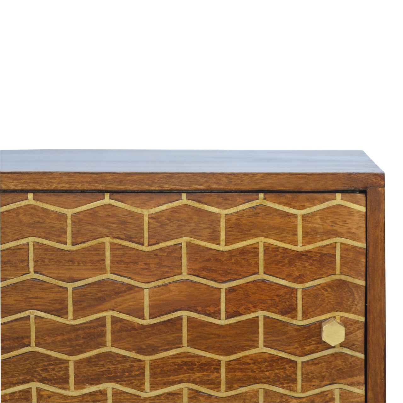 Gold Art Pattern Chestnut Cabinet