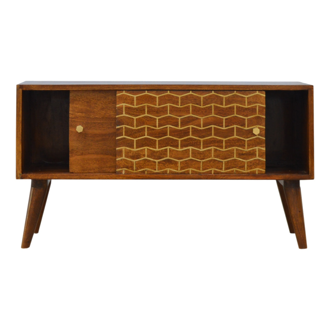 Gold Art Pattern Chestnut Cabinet