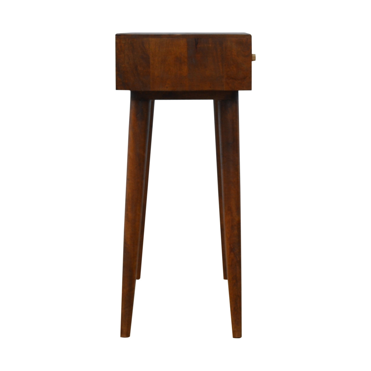 Chestnut Console Table with Gold Detail