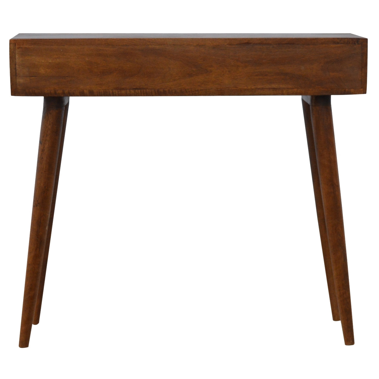 Chestnut Console Table with Gold Detail
