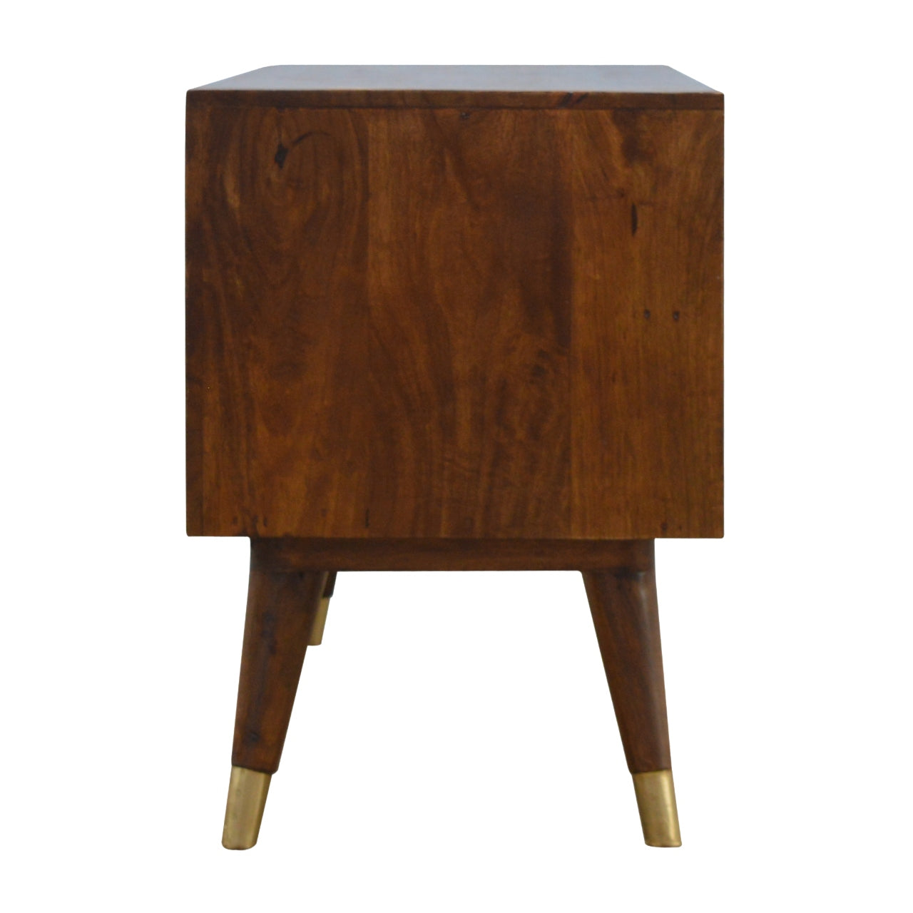 Chestnut Brass Inlay Cut Out Media Unit