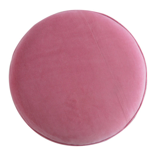 Nordic Round Pink Velvet Footstool for Stylish Home Decor