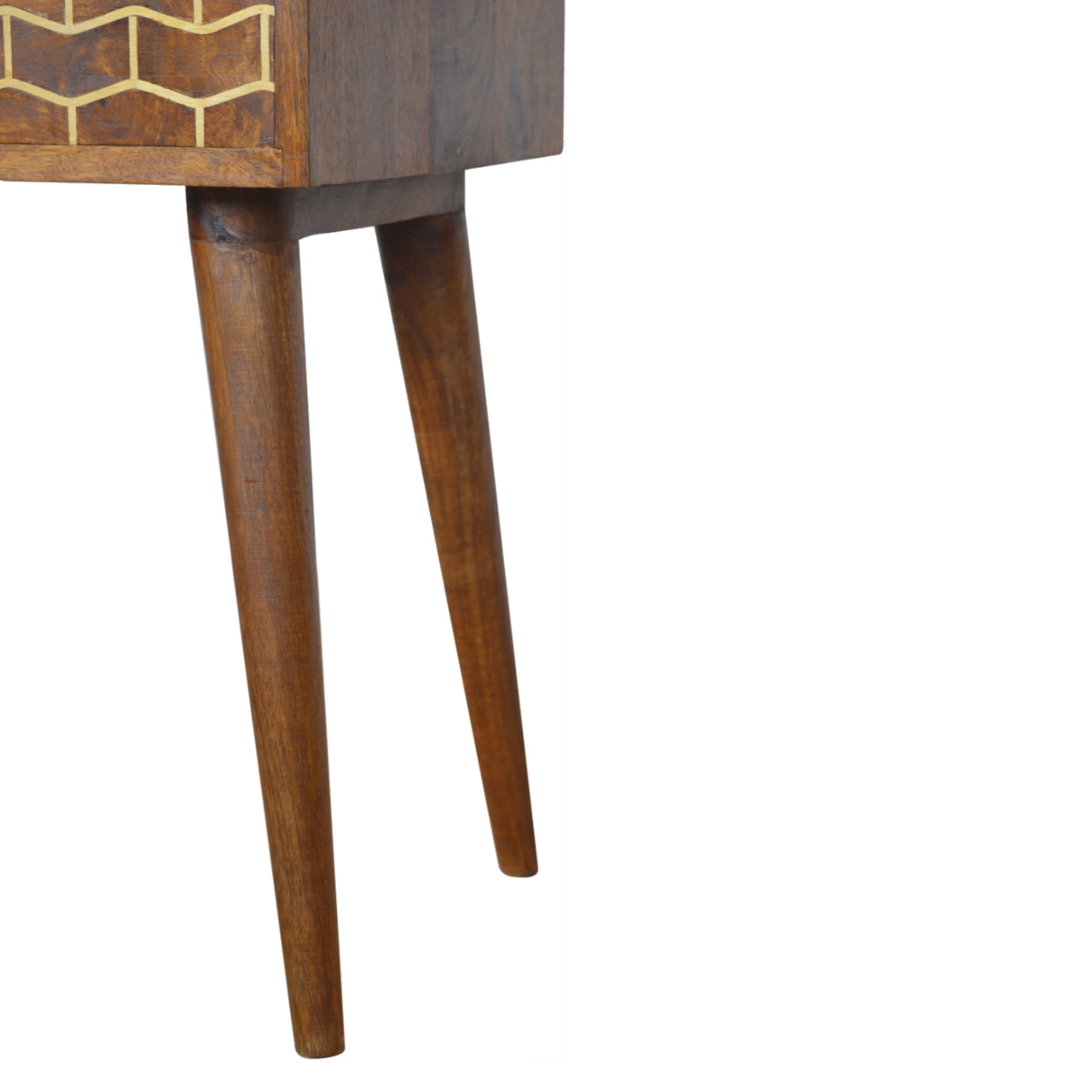 Gold Art Pattern Bedside with 1 Drawer