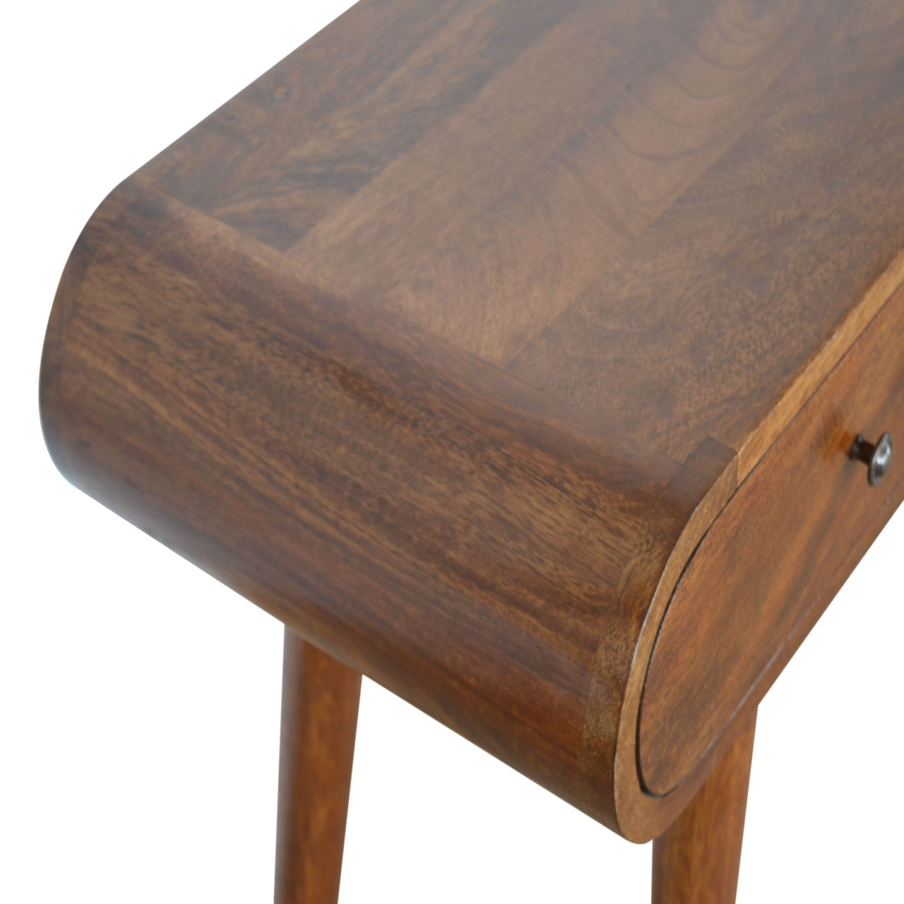 Curved Edge Chestnut Console Table