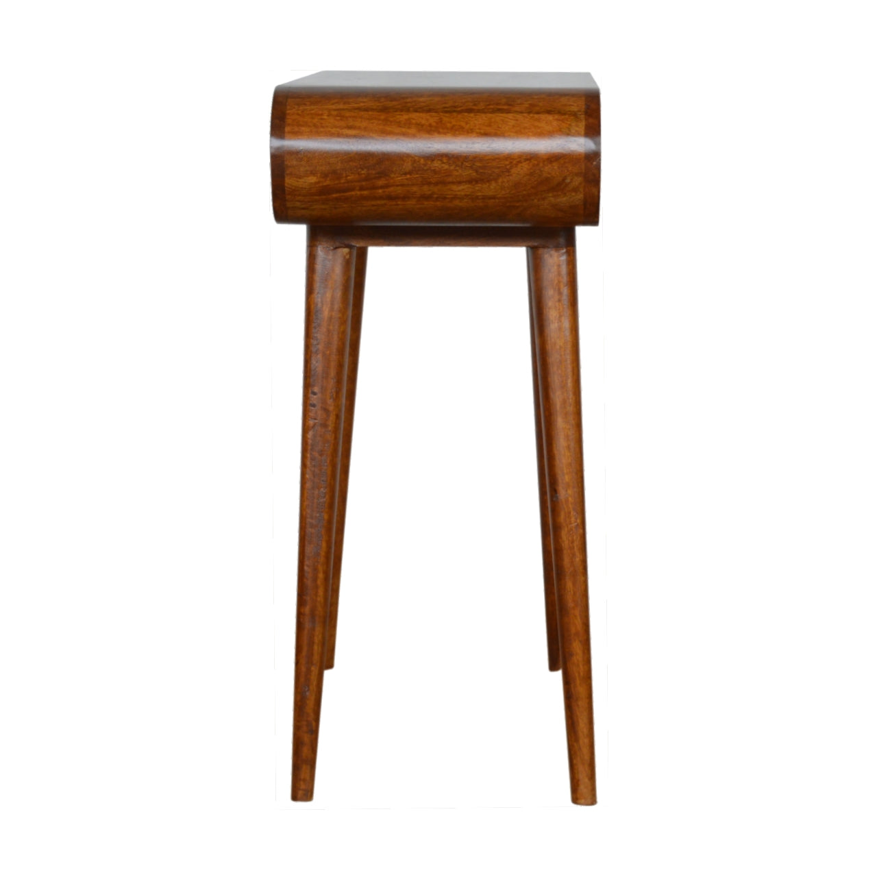 Curved Edge Chestnut Console Table