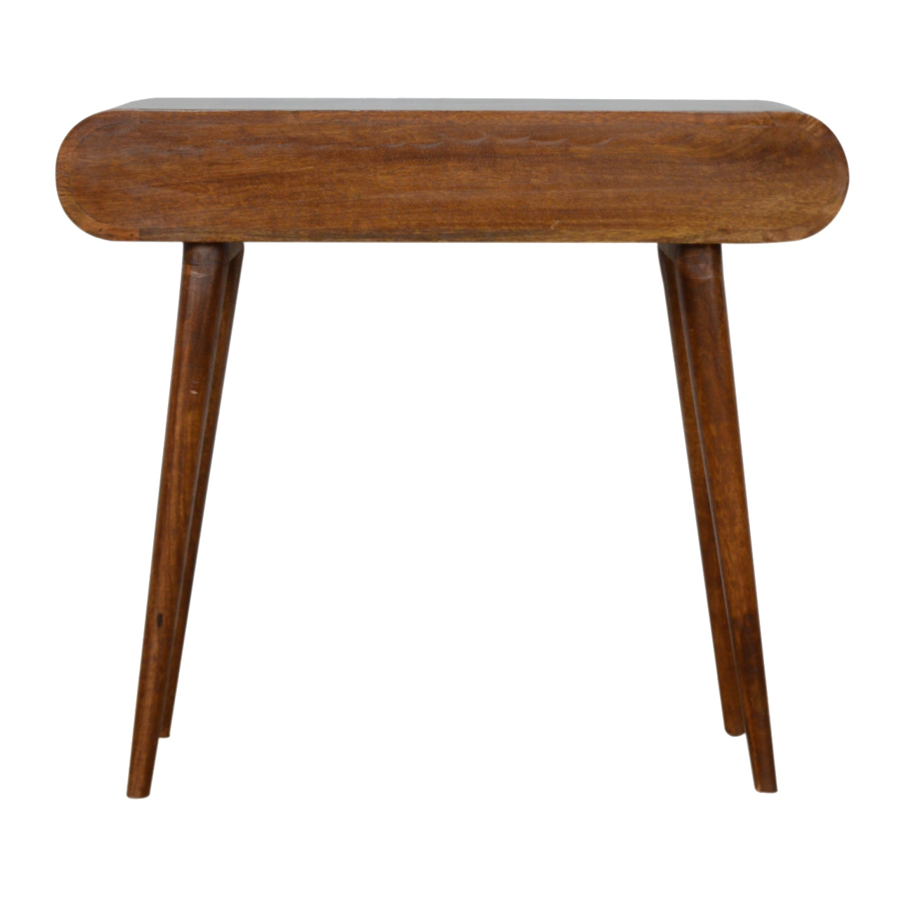 Curved Edge Chestnut Console Table