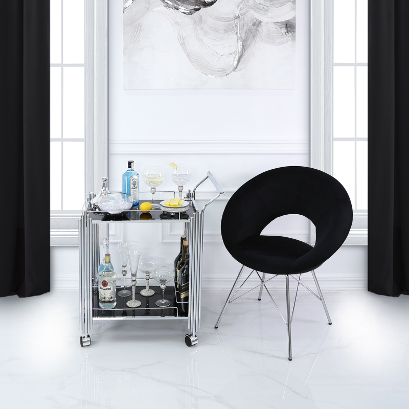 Empire Black Drinks Trolley