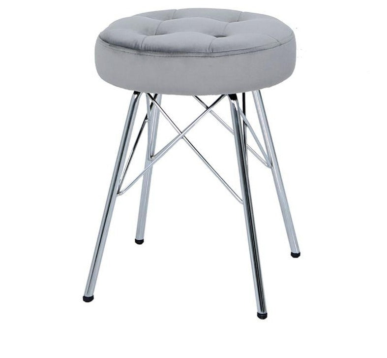 Eve Light Pink Tufted Stool *(Also available in various colours)