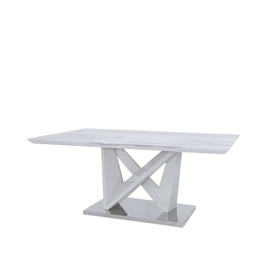 Mara Rectangle Marble Effect Dining Table