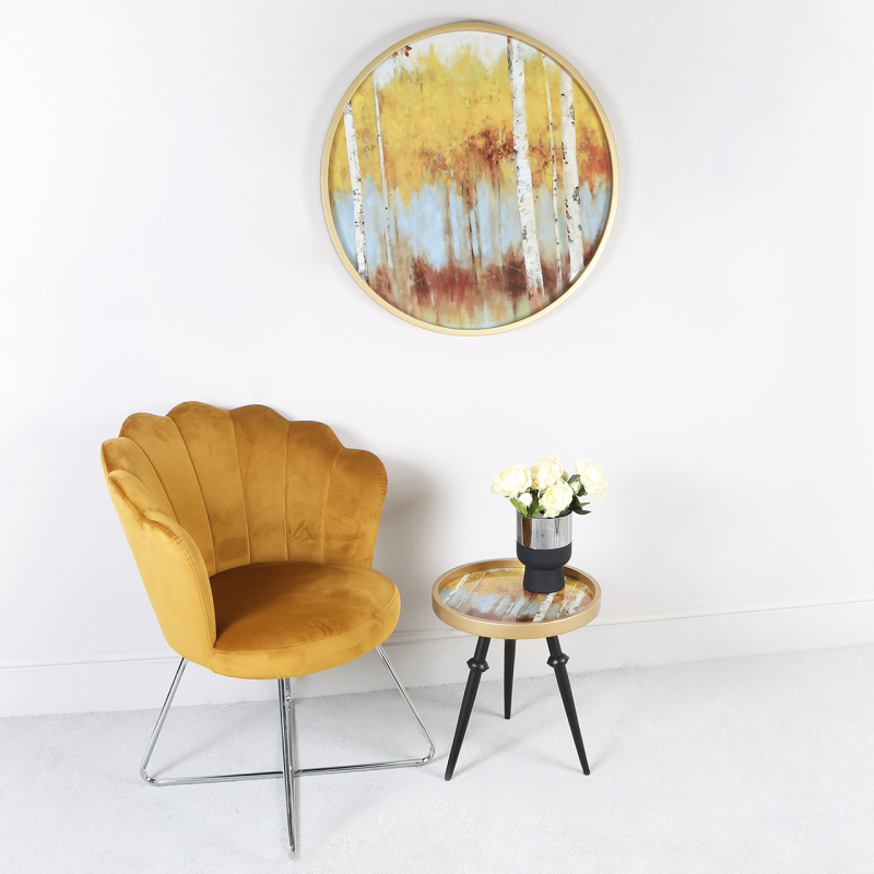 Mustard Yellow Shell Back Dining Chair