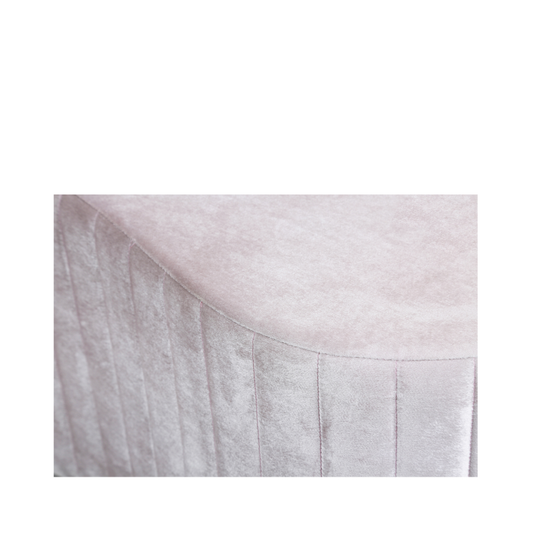 Pax Tufted Bench *(Available in Soft Pink or Silver)