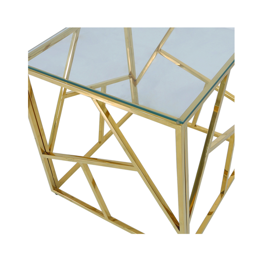 Gold Metal End Table