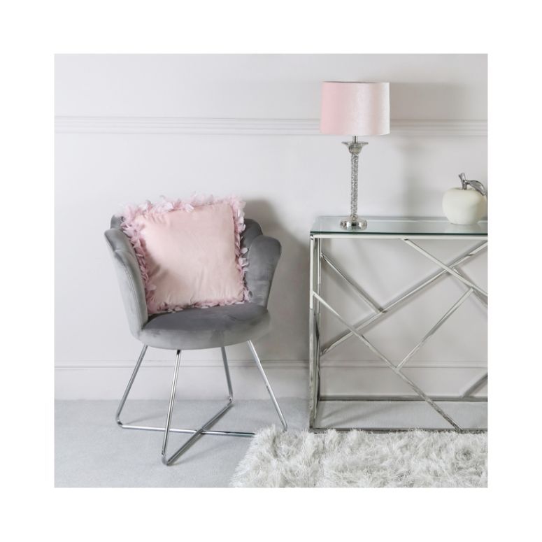 Grey Shell Back Dining Chair