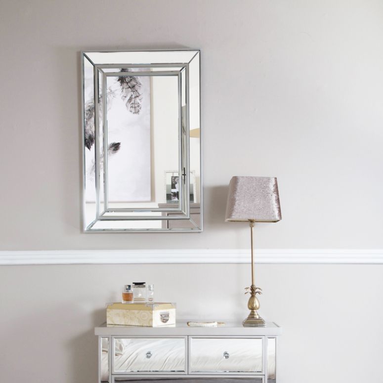 Vienna Silver Trim Wall Mirror