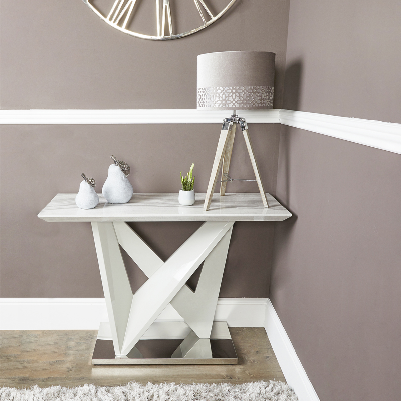Mara Marble Effect Console Table