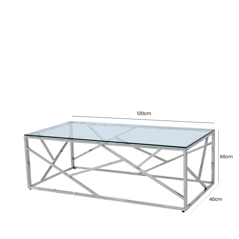 Stainless Steel Metal Coffee Table