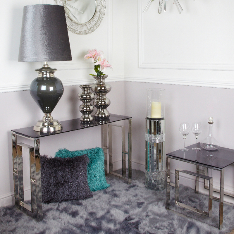 Lania Chrome Console Table